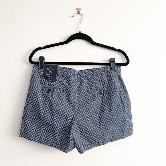 GAP Womens Summer Shorts Low Rise Geometric Blue Size 6 NWT - Picture 2 of 9